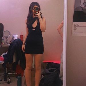 black urban outfitters cut out dress